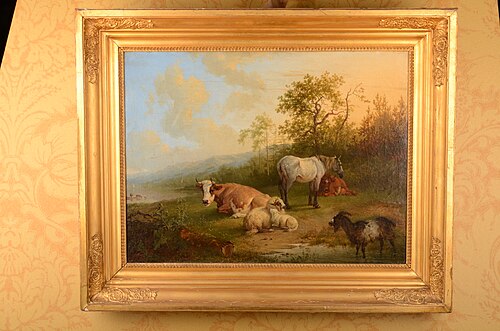 Landschap met vee, 1853, Pieter Plas