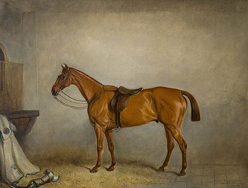 The Horse 'Planet' in a Stable, 1866, Claude Lorraine Ferneley