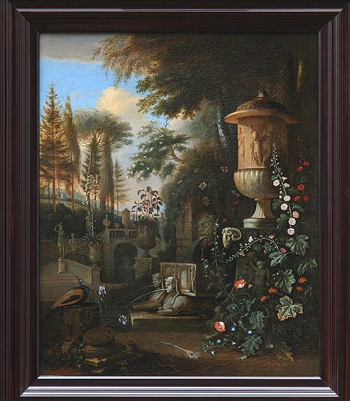 Gezicht op het park van Villa Doria Pamphili in Rome, 1655, Matthias Withoos