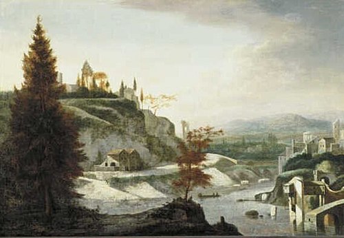 River in Mountainous Landscape, 1670, Matthias Withoos