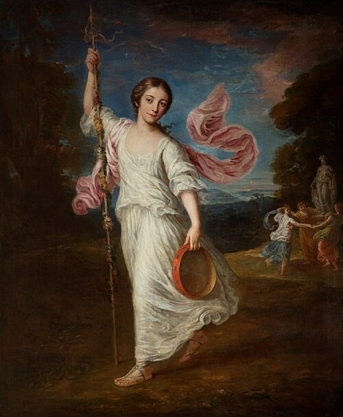 Lady Emily Kerr (b.1759), as a Bacchante, 1770, William Hoare
