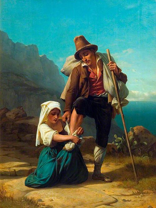 The Wounded Traveller Halting, , Jean-Léonard Lugardon