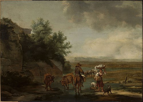 Pastoral landscape, 1674, Anthony Molijn
