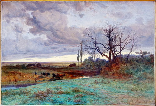 Soirée d'octobre à Gargilesse (Creuse), 1900, Gustave Castan