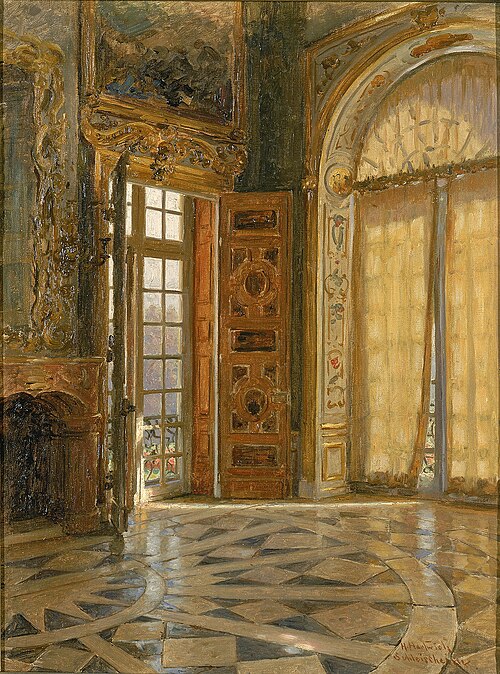 Vestibule Corner ''Schleissheim," Prince Regent Luitpold's Palace, 1880, Hermann Hartwich