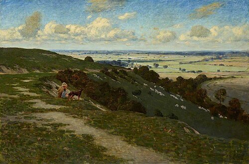 Bury Hill and Village with a View of the North Downs, , José Weiss