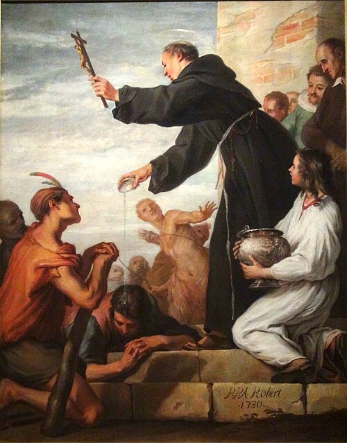 Saint François Xavier baptisant les Indiens, 1730, Robert de Séry