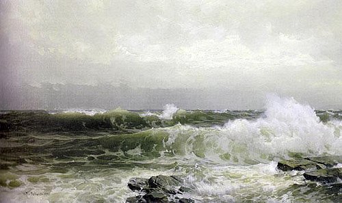 Breakers at Beaver Tail, Narragansett Bay, 1894, William Trost Richards
