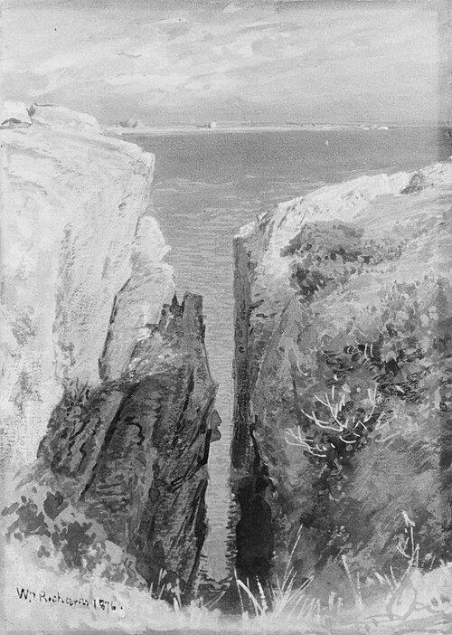 Between the Cliffs, Newport, 1876, William Trost Richards