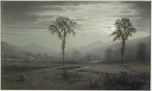 Moonlight on Mount Lafayette, New Hampshire, 1873, William Trost Richards