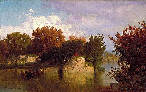 Trees along Stream in Fall, 1861, William Trost Richards