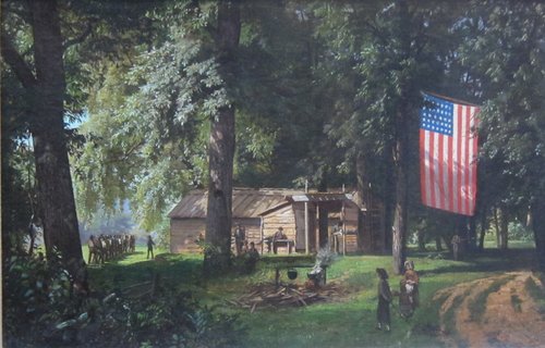 Recruiting Station, (Bethlehem), 1862, William Trost Richards