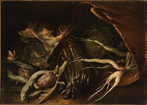 Still life with vegetables, 1690, Nicola van Houbraken