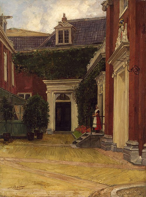 De binnenplaats van het Burgerweeshuis, 1905, Nicolaas Waay