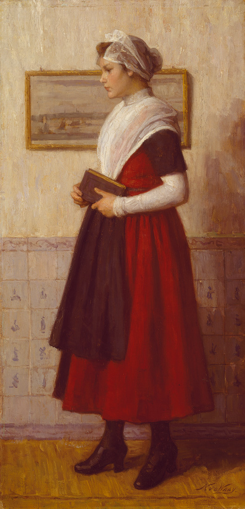 Burgerweesmeisje met kerkboek, 1903, Nicolaas Waay