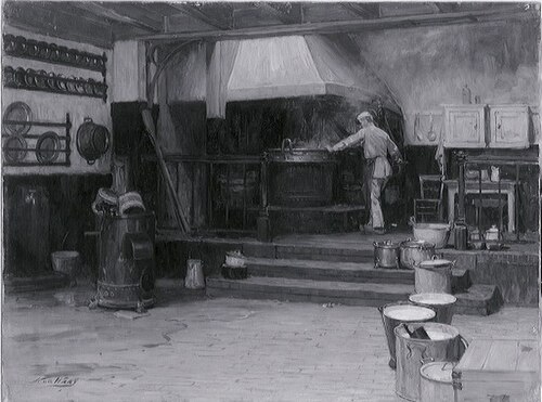 In the kitchen of the Burgerweeshuis, 1927, Nicolaas Waay