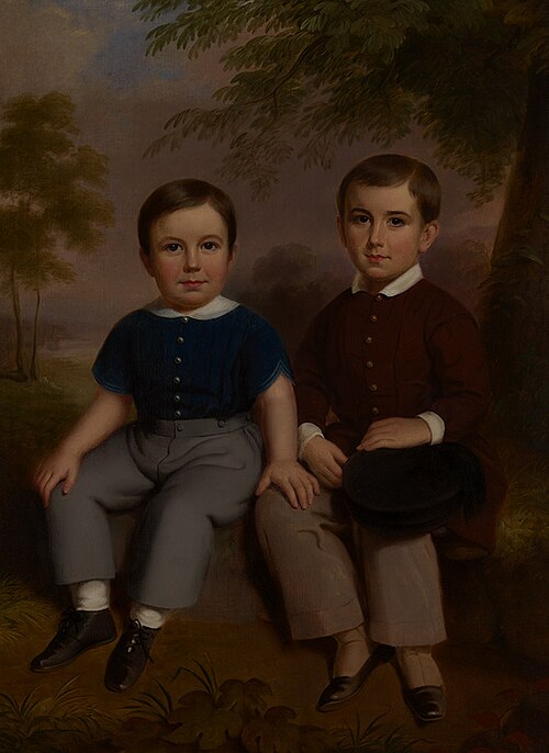 Cyrus and Frank Taft, 1860, James Sullivan Lincoln