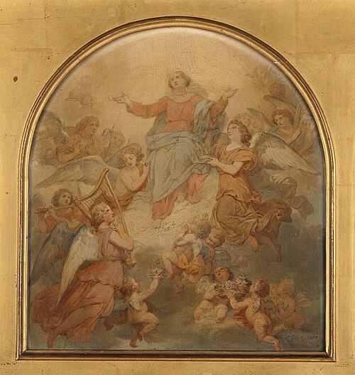 Esquisse pour l'église Saint-Nicolas-du-Chardonnet : La Vierge Triomphante, 1857, Nicolas Gosse