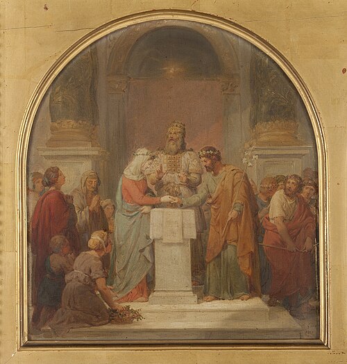 Esquisse pour l'église Saint-Nicolas-du-Chardonnet : Le Mariage de la Vierge, 1857, Nicolas Gosse