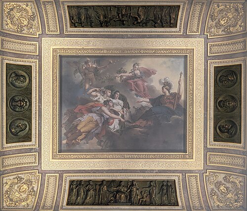 médaillons de la salle Percier et Fontaine au palais du Louvre, 1831, Nicolas Gosse
