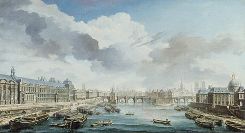 Le Louvre, le Pont-Neuf et le Collège des Quatre-Nations, 1755, Nicolas-Jean-Baptiste Raguenet