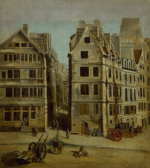 Le cabaret l'Image Notre-Dame, place de Grève, 1751, Nicolas-Jean-Baptiste Raguenet