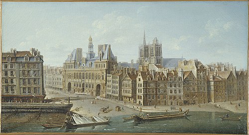 Hôtel de Ville et Place de Grève, 1752, Nicolas-Jean-Baptiste Raguenet