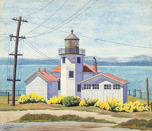 Alki Point Lighthouse, 1936, Z. Vanessa Helder