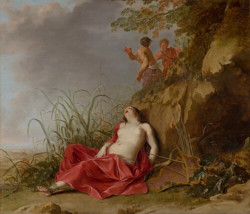 Nymphe chasseresse endormie, 1640, Dirck van der Lisse