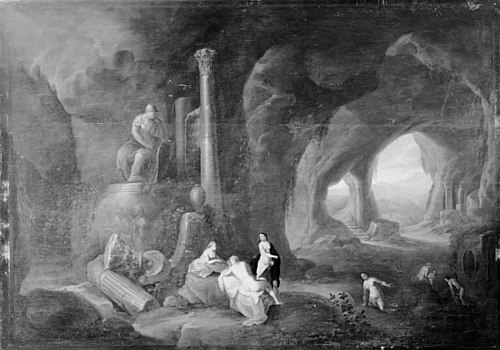 Seven Nymphs in a Grotto, 1731, Dirck van der Lisse