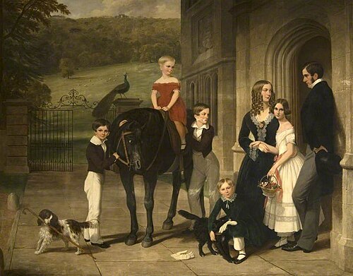 The Reverend Nathaniel Bond (1804–1889), and His Family, 1848, William Beetham