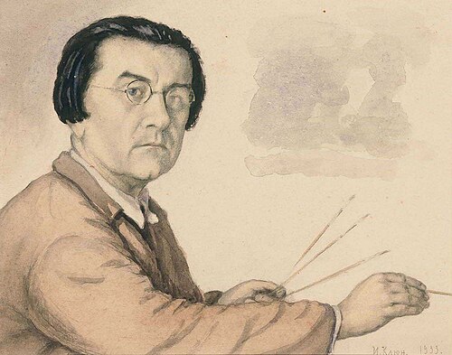 Portrait of Kazimir Malevich, 1933, Ivan Kliun