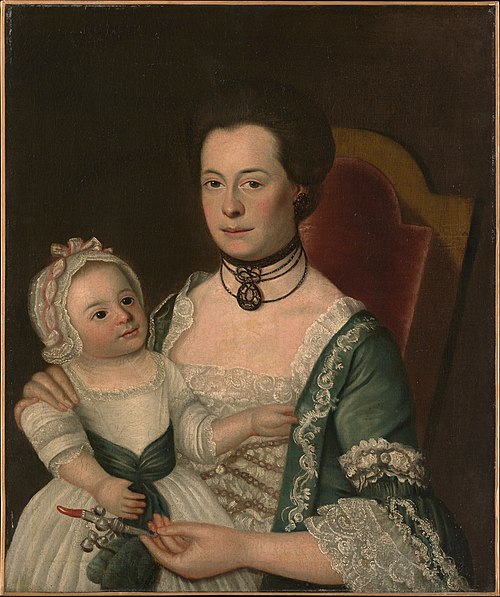 Mrs. Jacob Hurd and Child, 1762, William Johnston