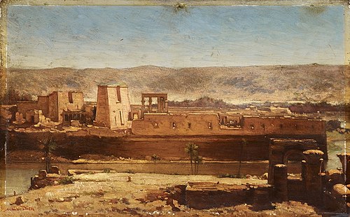 Nile Landscape, 1850, Louis-Félix-Achille Dien