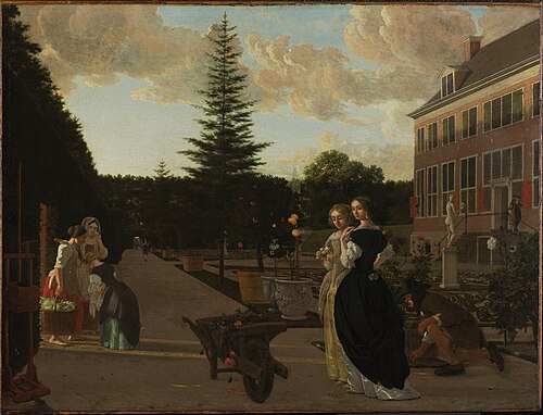 Scene in a Formal Garden, 1676, Ludolf Leendertsz. de Jongh
