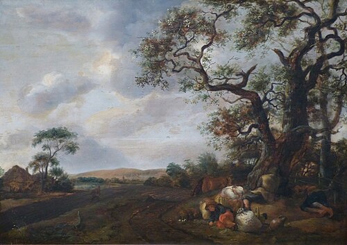 Landscape with gypsies at rest, 1650, Ludolf Leendertsz. de Jongh