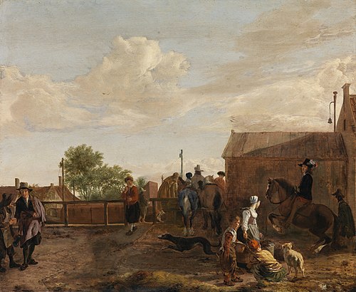 A Canal Boat Station, 1649, Ludolf Leendertsz. de Jongh