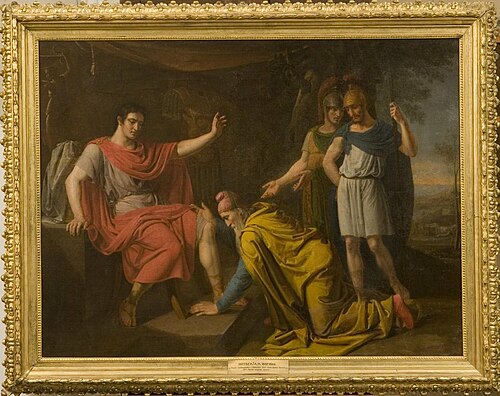 Priam Asks Achilles for Hector's Body, 1824, Johann Wilhelm Alexander Nothbeck