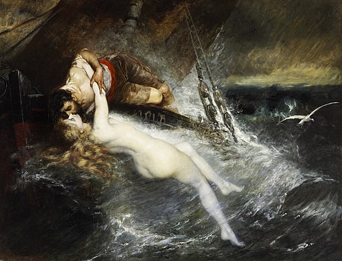 The Kiss of the Siren, 1882, Gustave Wertheimer