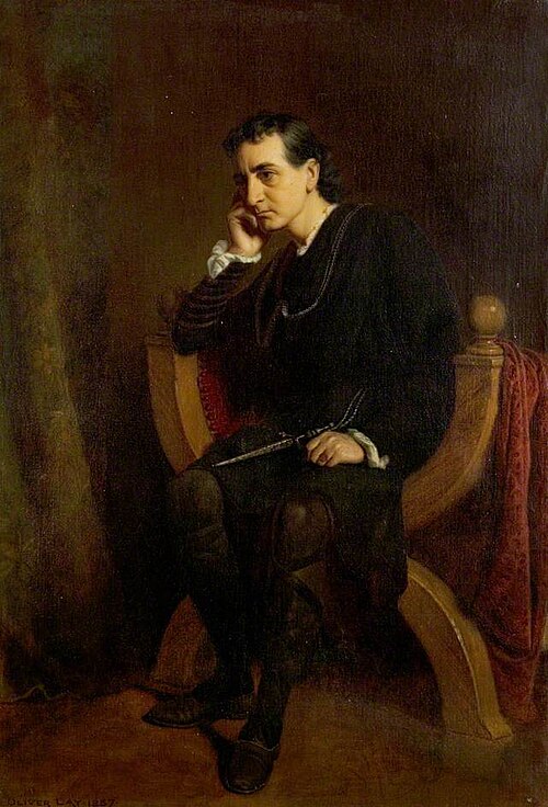 Edwin Booth (1833–1893), as Hamlet (from 'Hamlet'), 1887, Oliver Ingraham Lay
