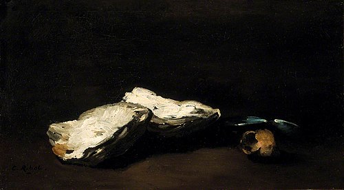 On a Table, Two Oysters, Two Mussels and a Snail, , Germain Ribot