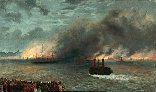 The Burning of the Liverpool Landing Stage, 28 July 1874, , Peter Ghent