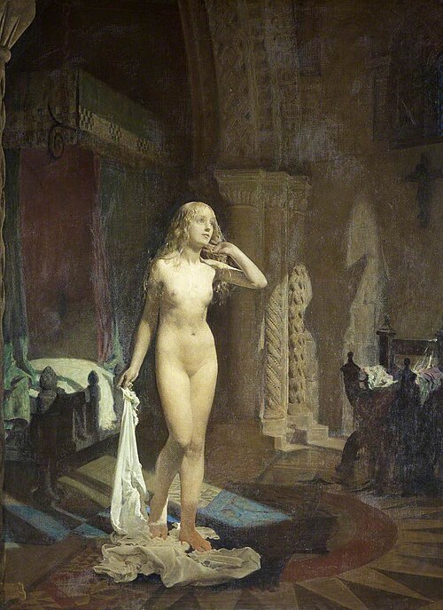 Eve of St Agnes (Pensive Whilst She Dreams), 1920, Frederick George Swaish
