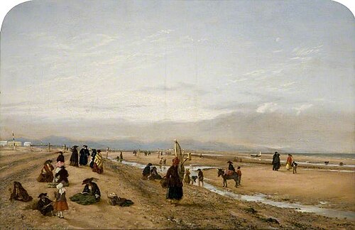 On The Sands At Rhyl, North Wales, 1856, Hopkins Horsley Hobday Horsley