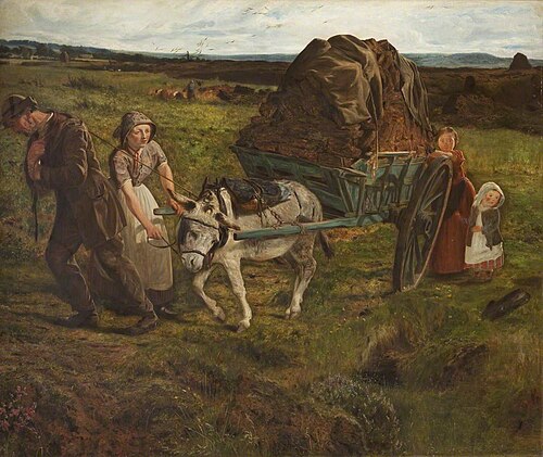 Carting Turf from Farington Moss, 1867, Thomas Wade