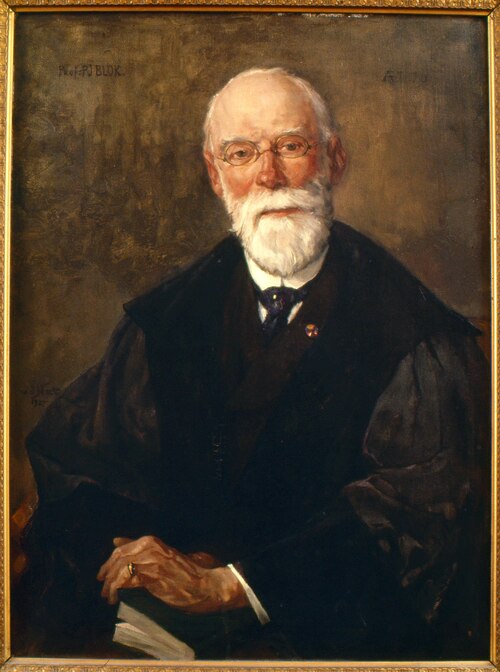 Portret van Pieter Johannes Blok, hoogleraar Vaderlandse Geschiedenis te Leiden, 1925, Willem van der Nat