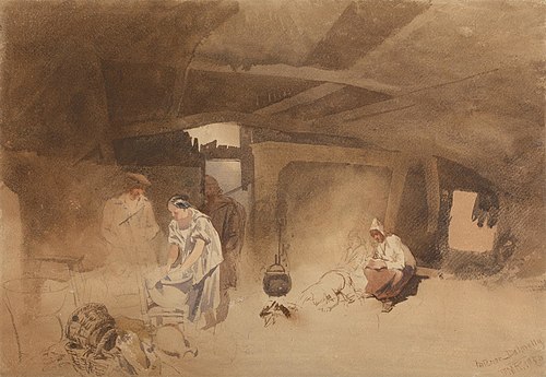 Interior at Dalmally, Scotland, 1850, Thomas Miles Richardson II