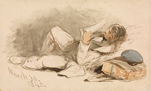 A man resting, 1840, Thomas Miles Richardson II