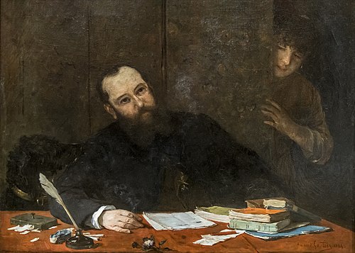 Portrait du poète Armand Silvestre, 1884, Amand Gautier
