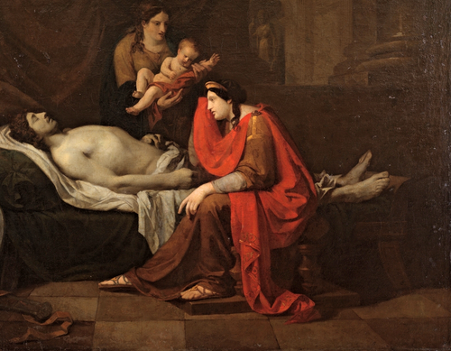 Andromache mourning killed Hector, 1809, Piotr Sokolov